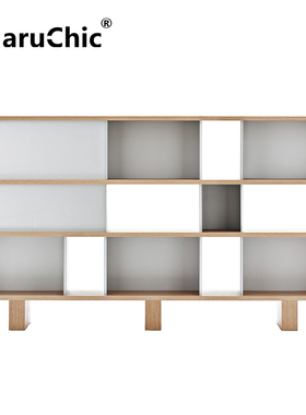 MaruChic创意设计师家具526 nuage 意式极简现代客厅开放实木书架