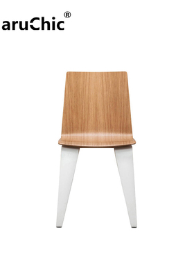 MaruChic创意设计师家具VANK_PIGI北欧现代简约实木靠背洽谈椅