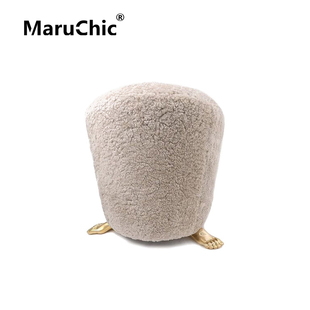 MaruChic创意设计师家具foot stool北欧现代轻奢化妆凳圆墩矮凳