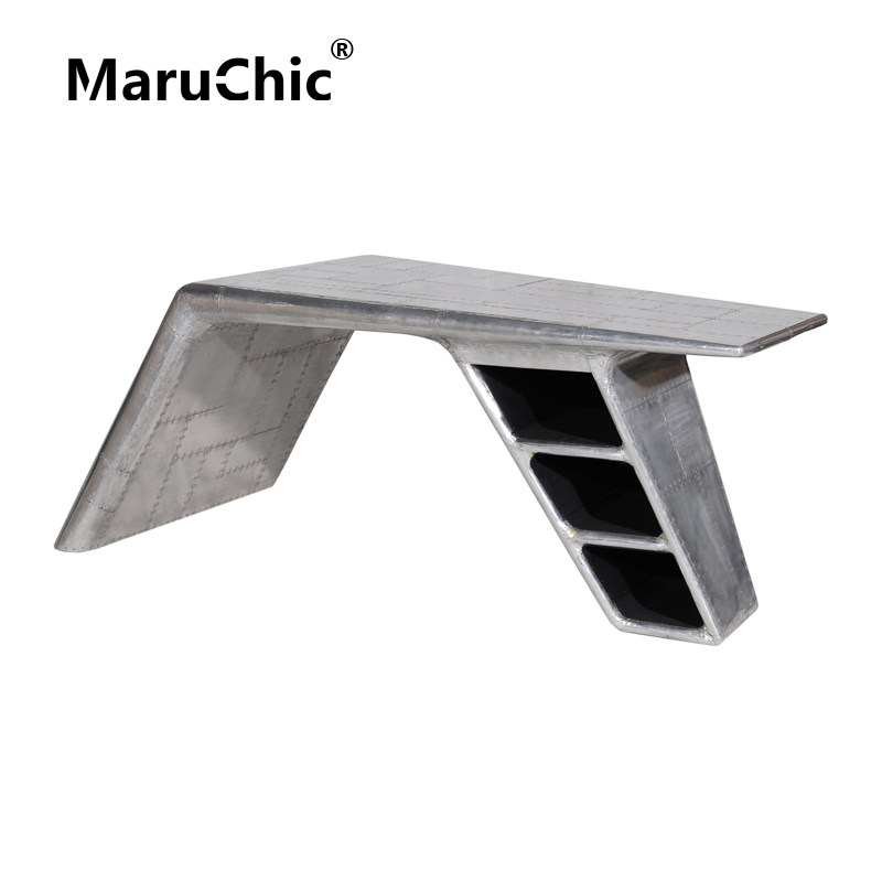 MaruChicloft工业风设计 aviator valkyrie desk太空铝皮电脑桌