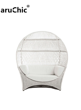 MaruChic创意设计师家具 ALTAIR北欧现代简约户外鸟巢藤编躺椅