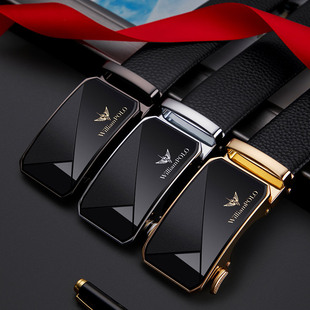 仅亏一天英皇保罗皮带男真皮正品自动扣头层牛皮商务休闲年轻裤腰