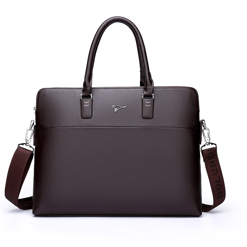 仅亏一天真皮新款商务手提包男包通勤上班办公简约电脑包公文包防