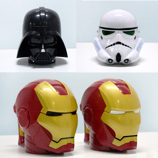 Star Wars mug星球大战黑武士白武士钢铁侠3D立体塑胶水杯咖啡杯