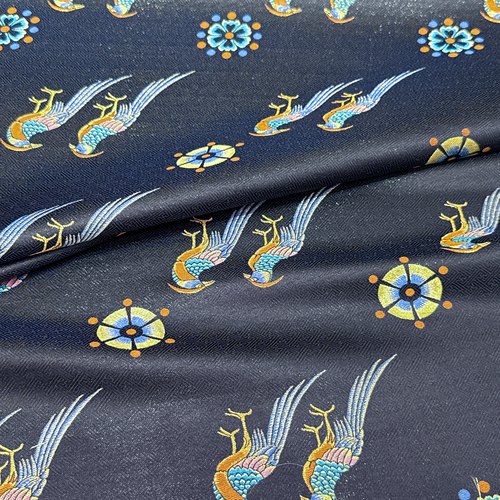 非遗传承织金宋锦五彩翟鸟100桑蚕丝（除金线外）面料