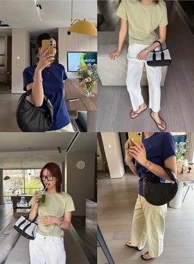 iWiNG美玲 凉感冰皮 刚需正肩基础好版型 糯肤短袖T恤纯棉 特价