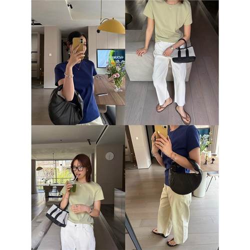 iWiNG美玲 凉感冰皮 刚需正肩基础好版型 糯肤短袖T恤纯棉 特价