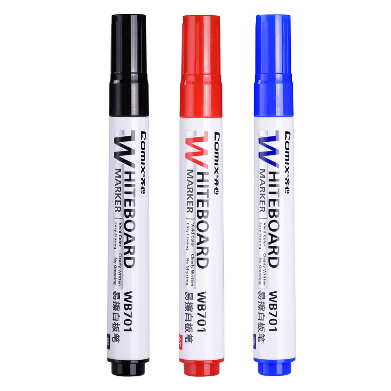 QIXIN WB701 화이트보드 펜 지울 수 있는 대형 펜 두꺼운 머리 색상 빨간색과 파란색 칠판 펜 쉽게 지울 수 있는 펜 수성 펜