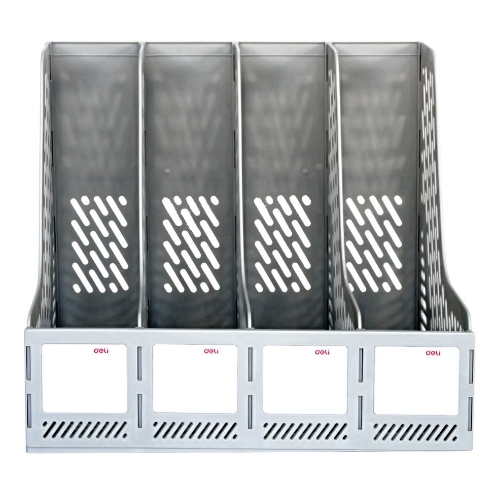DELI 9846 4 그리드 A4 파일 프레임 4 링크 플라스틱 두꺼운 파일 랙 파일 열 파일 홀더 정보 랙