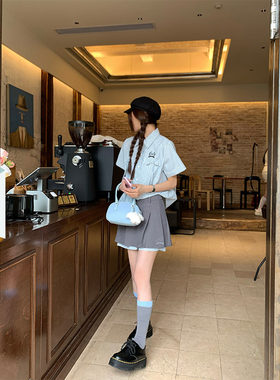 CCKOK学院风蝴蝶结扣套装