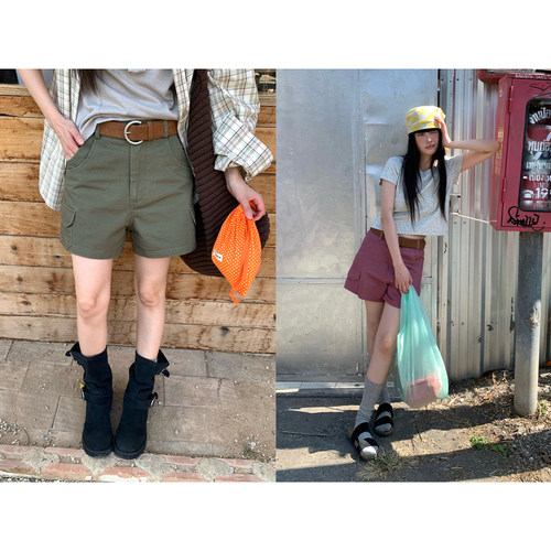 CCKOK洗水简约工装100%棉短裤