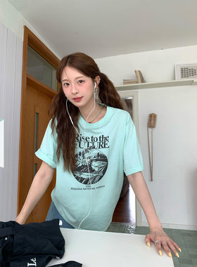 古着vintage拓印深海世界凉感T恤