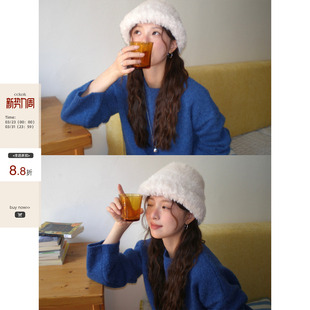 温柔风软糯慵懒针织衫 纯色简约毛圈宽松毛衣秋季 CCKOK 女 现货