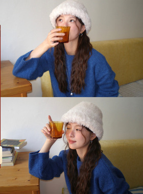 CCKOK 纯色简约毛圈宽松毛衣2025秋季新款温柔风软糯慵懒针织衫女