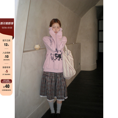 CCKOK拼接蕾丝边蛋糕裙半身裙