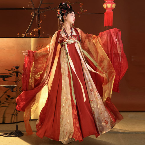 锦绣辞汉服唐刺绣超仙春秋套装