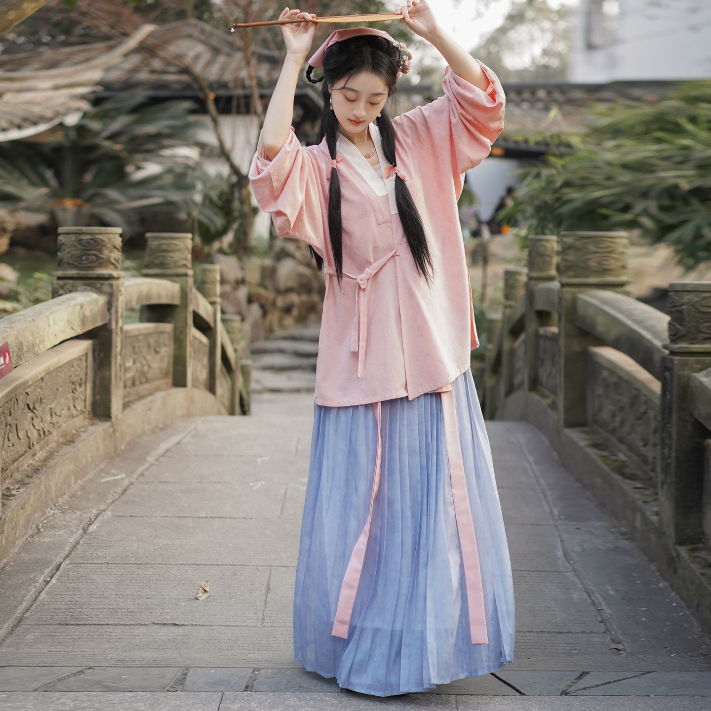 锦绣辞明制汉服交领套装春夏款