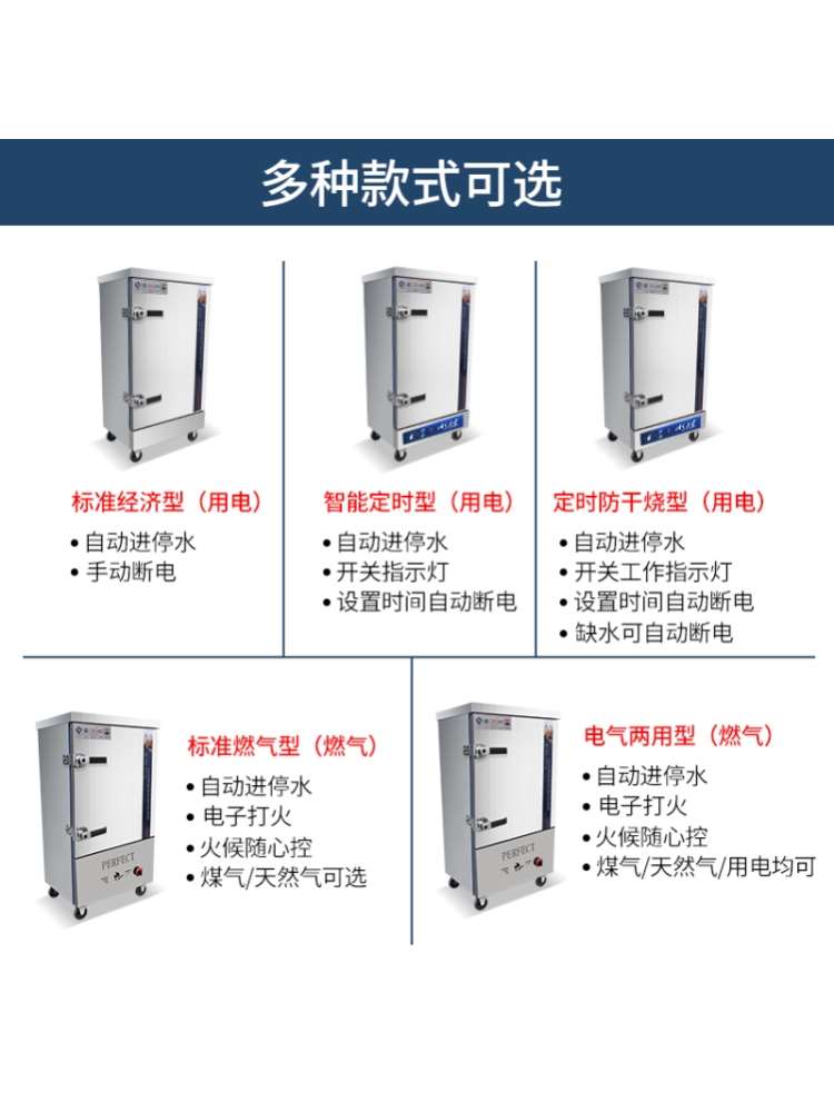 商用蒸饭柜电蒸箱全自动蒸饭机蒸米饭馒头柜食堂燃气蒸饭车蒸饭箱