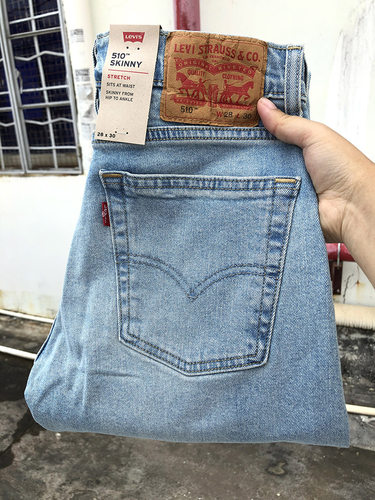 牛仔裤李维斯特修身小脚中腰