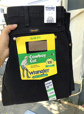 现货14.25oz 美国正品高腰修身款牛仔裤Wrangler威格男纯棉936wbk