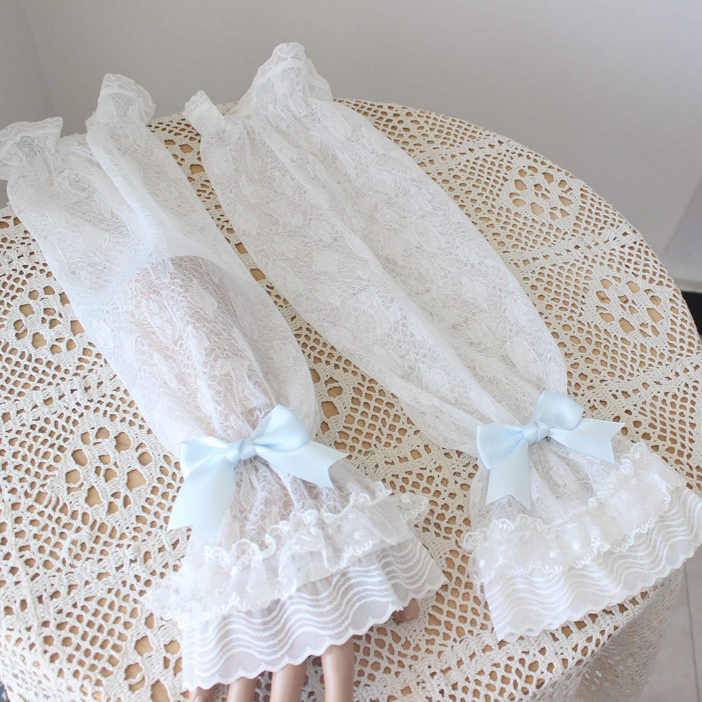 超多色蝴蝶结蕾丝款直筒手袖