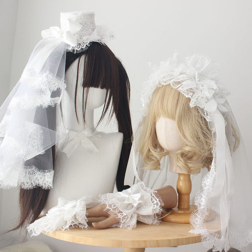 白色Lolita千堆雪小物套装
