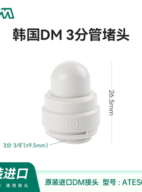 韩国DM快速接头3分管堵头PE管塞ATES06 净水器纯水机尾端接头配件