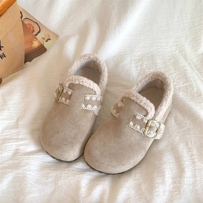 银泰百货包跟棉鞋加绒保暖勃肯鞋