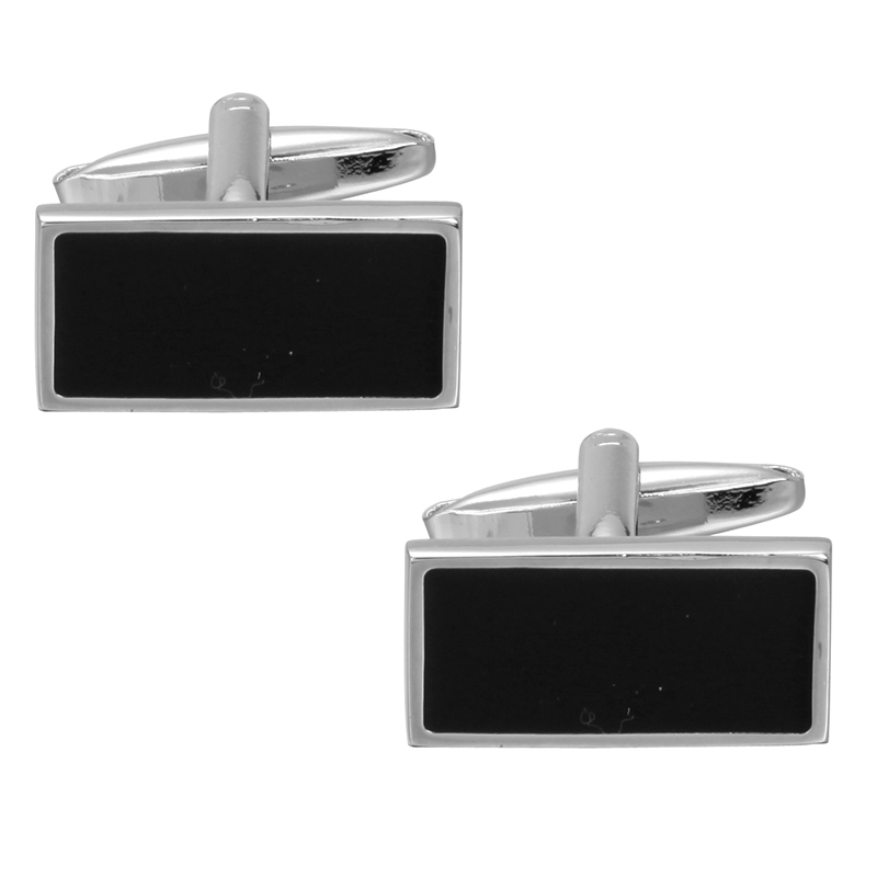 黑色长方形法式男士衬衫扣