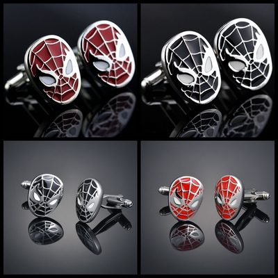 法式袖扣袖钉 男士cufflinks Superhero系列 蜘蛛侠Spiderman