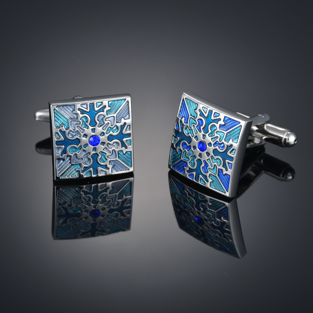 正方形花纹男士法式袖口