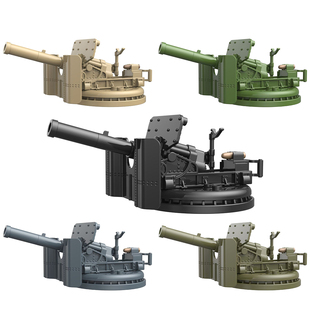 军事人仔武器重机枪重型机甲炮榴弹炮车模型玩具适用于乐高积木