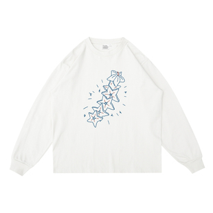 长袖 星星｜280g重磅在宇间工作室 T恤｜摘下一串杨桃味