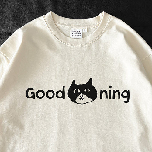 good猫ning长袖T恤在宇间