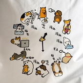 长袖 糯糯熔岩280g重磅在宇间工作室 闯祸版 T恤｜狗狗 一天