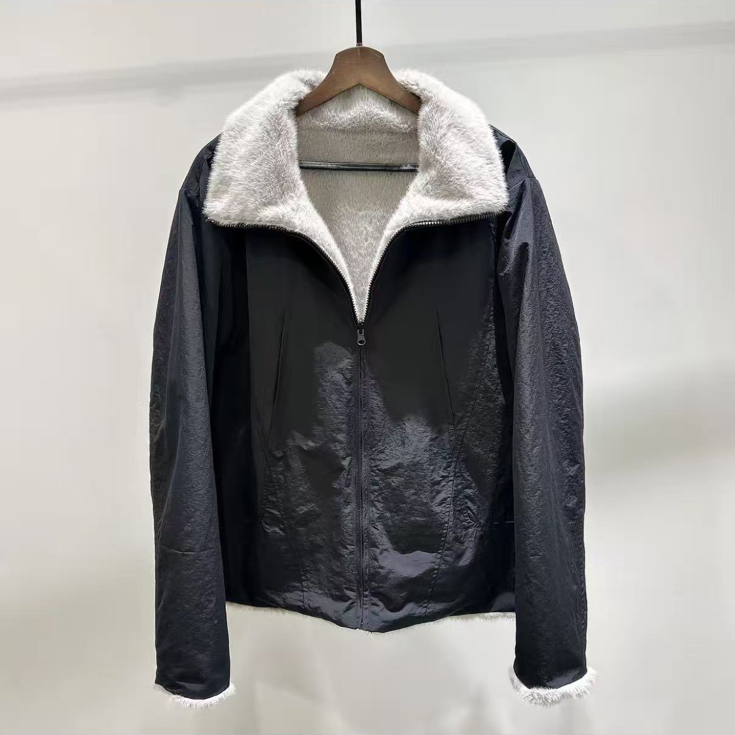 简约通勤百搭座山雕翻领加厚棉衣男生冬季美式复古休闲保暖外套男