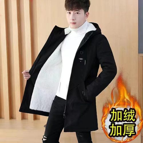 上衣青年中长款棉衣棉袄外套