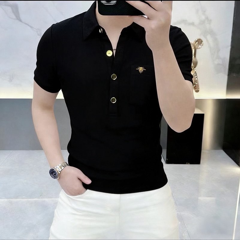 夏季男士Polo衫男款短袖T恤男2026新款t流行潮流潮牌冰丝痞帅男装图片