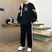 青少年运动套装 卫衣高中学生潮流休闲搭配一套 国风长袖 男秋季 新款