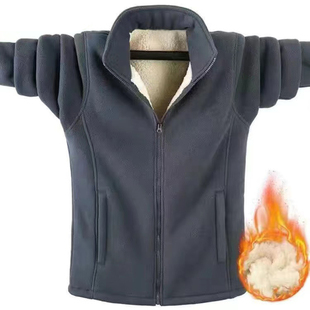 抓绒衣男士 潮 摇粒绒外套上衣户外冲锋衣内胆秋冬双面加厚卫衣开衫