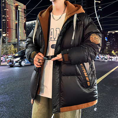 2025新款青少年冬季加厚羽绒服外套男款初中高中学生大童冬装棉衣