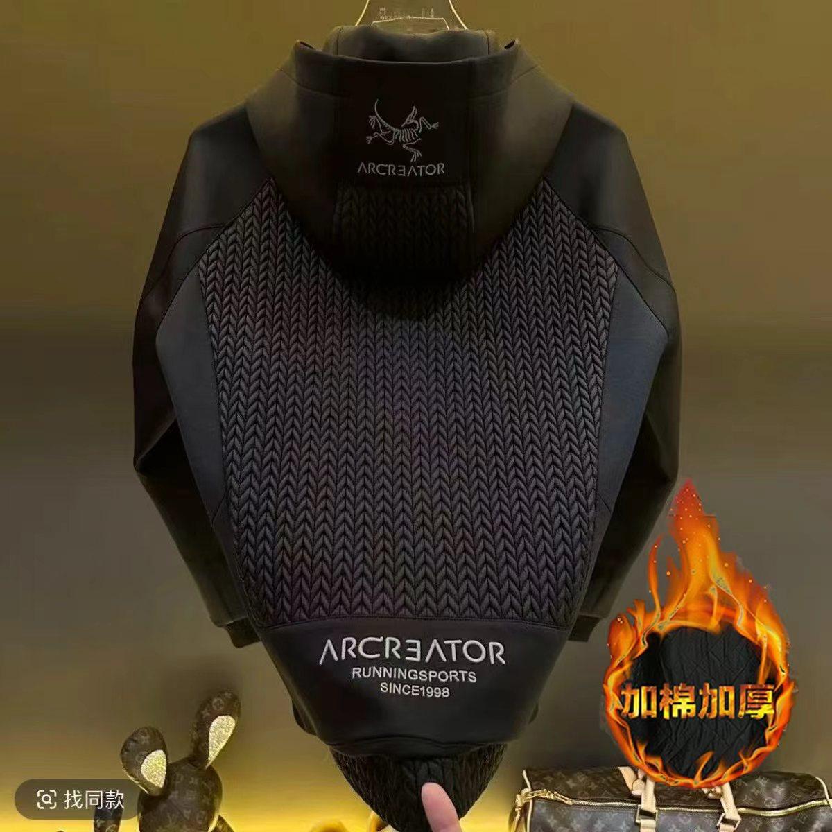 欧货高奢潮牌连帽夹克男士美式复古加棉加厚宽松工装外套秋冬棉衣,男装,夹克,淘宝优惠券,粉丝福利购,淘宝优惠卷