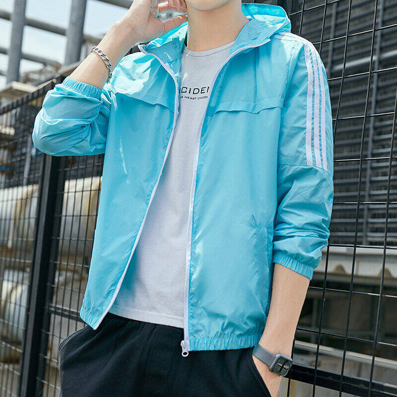 男士防晒衣夏季冰丝户外风衣休闲钓鱼透气青年防晒皮肤衣外套大码