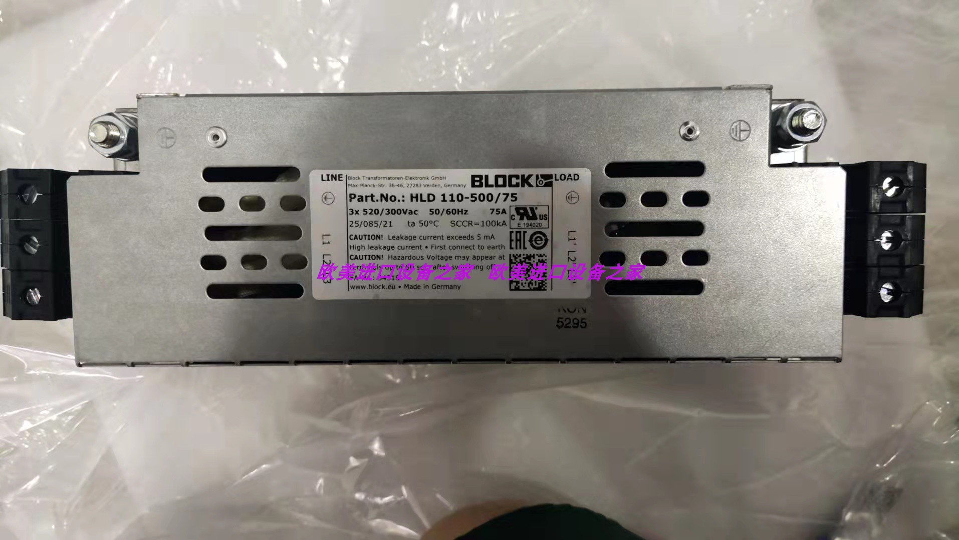 BLOCK滤波器电源HLD110-500/180