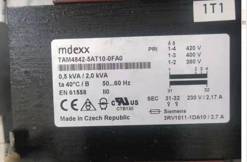 MDEXX变压器TAM6542-8ED40-0FA0