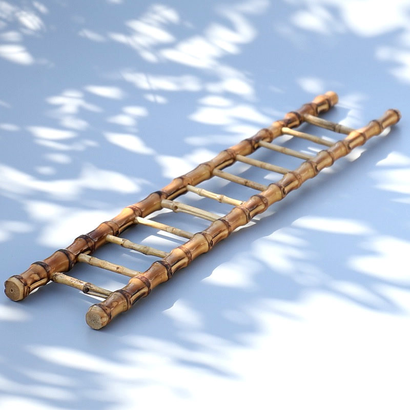 竹鞭迷你小竹梯子竹根创意竹制工艺品节节高装饰寓意步步高升摆件