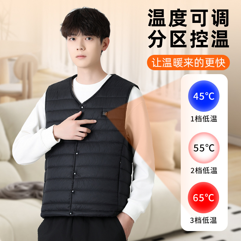 加肥加大中老年发热坎肩