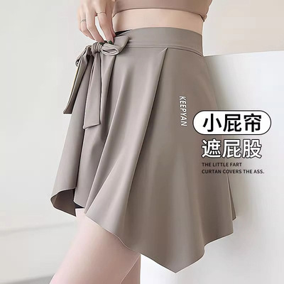 一片式瑜伽裤遮挡裙女鲨鱼裤