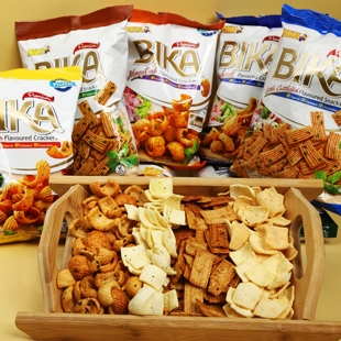 马来西亚进口BIKA薯片零食鱿鱼酥蜜糖蟹虾条休闲零食海鲜酥70g