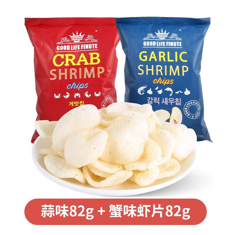韩国进口趣莱福82g多口味虾片